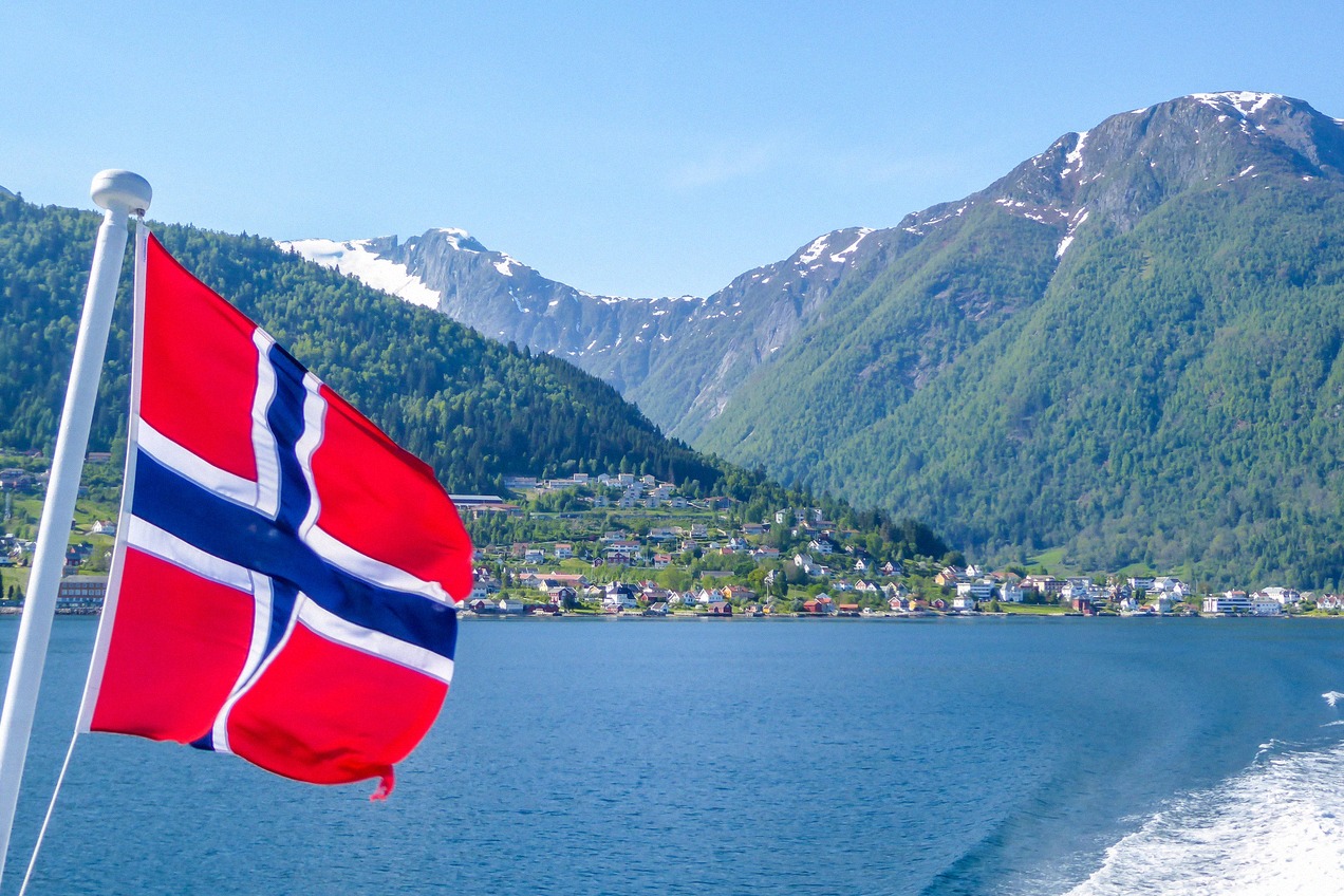 Cruise ferry on its way to Norway